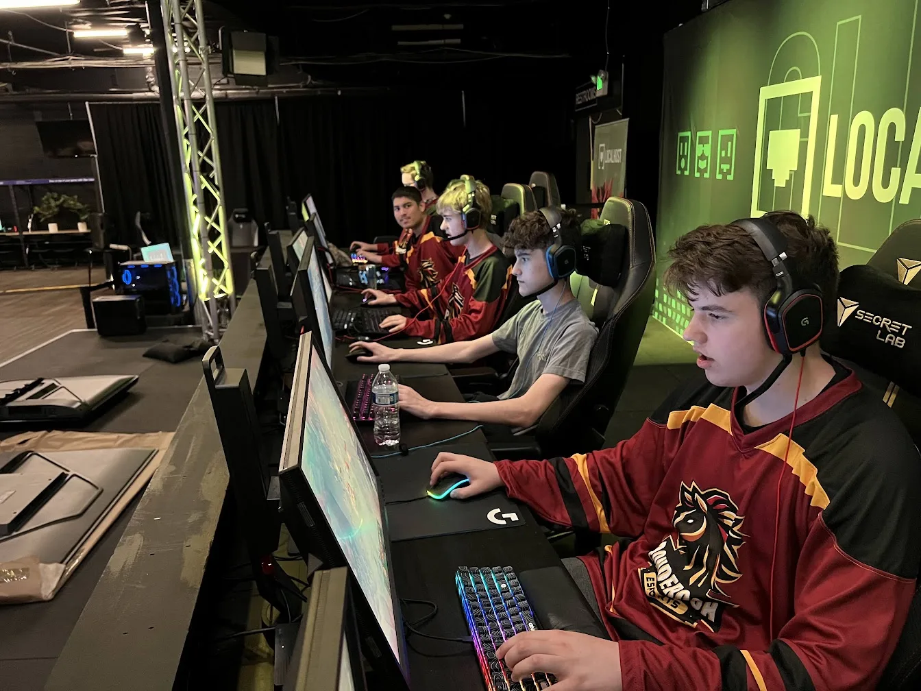 Ponderosa players competing at tournament computers